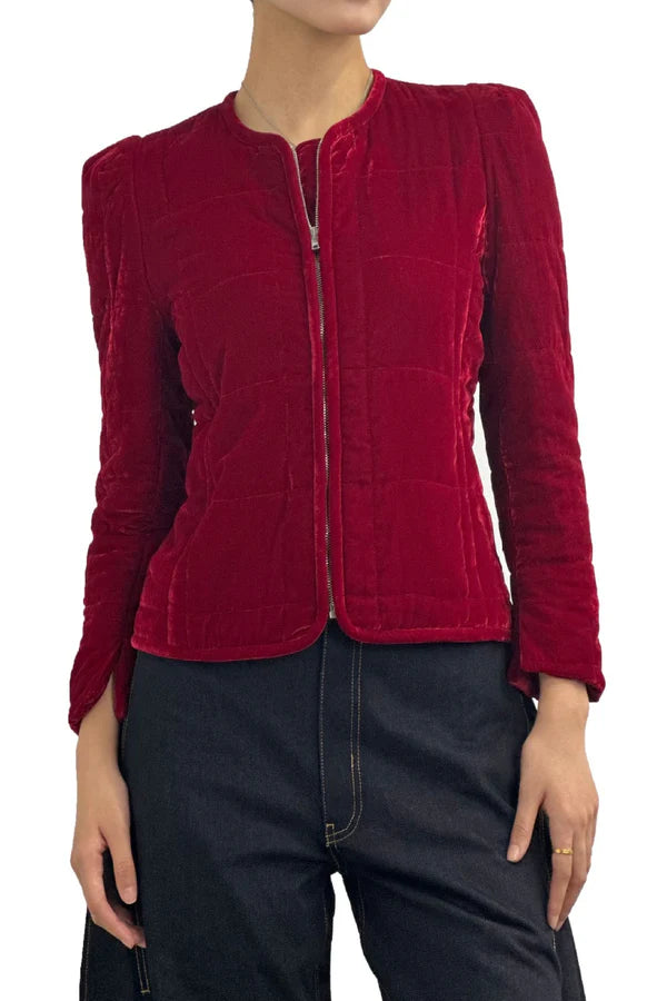 Paula Velvet Quilted Jacket