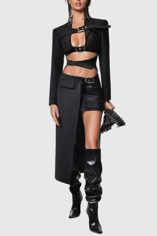 Tara Cutout Buckle Coat